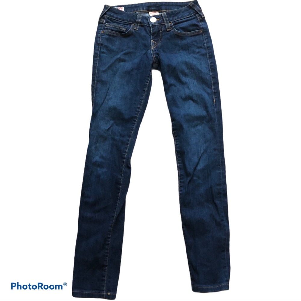 True Religion dark wash skinny jeans